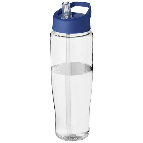 Bouteille sport publicitaire avec paille 700ml H2O Active® Translucide et Bleu